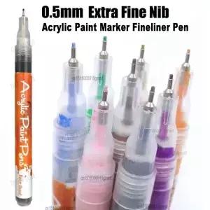 05mm 파인 라인 바늘 팁 릴 페인트 아트 마커 Fineliner 펜 DIY 카드 세라믹 스톤 유리 패브릭 천으로