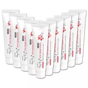 웰빙헬스 예쁜얼굴 썬크림 SPF50 PA+++ 메이크업베이스효과 선크림 25ml 10개
