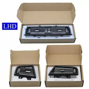 LHD 전면 중앙 왼쪽 오른쪽 후면 AC 크롬 에어 벤트 그릴 배출구 패널 BMW 5 시리즈 F0 F 200207