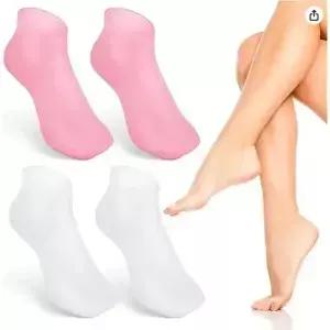 쌍의 실리콘 모이스춰 라이징 양말 엑스 폴리 에이 팅 젤 힐 캘러스 갈라진 죽은 보호기 제거 풋 케어