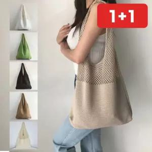 여름 네트백 니트 그물 가방 코바늘 숄더 에코 바캉스 비치  1+1