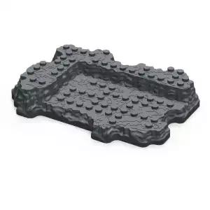 25cm 암석 지형 베이스 플레이트 MOC 장면 디스플레이 스탠드 빌딩 블록 디오라마 모델 브릭 액세서리