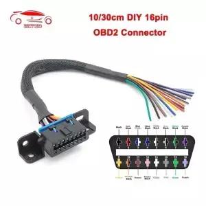 0/30cm DIY 6pin J962 Obd2 연장 케이블 남성 라인 여성 자동차 진단 자동 도구 2 커넥터