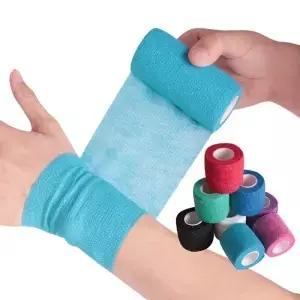 운동 처치 랩 테이프 자기 접착 성 탄력 붕대 Elastoplast 스포츠 보호대 무릎 손가락 발목 손바닥 어깨