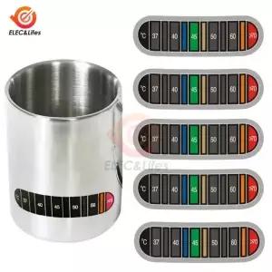 5개 3770 °C 컵 벽 액체 온도 테스터 우유 물 커피 음식 변색 스티커 가정용 주방 실내용