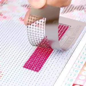 저점도 스테인레스 스틸 다이아몬드 페인팅 눈금자 수정 도구 자수 조정 교정기 공예 보조 액세서리