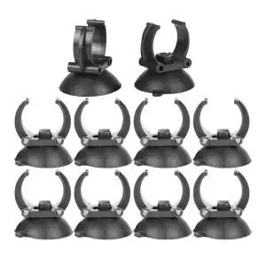 0Pcs 물고기 탱크 수족관 흡입 컵 히터 튜브 홀더 클램프 클립 빛 35mm 직경 검정색