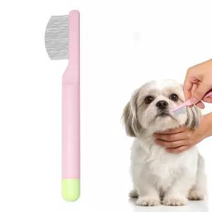소형견용 애완동물 눈 빗 고양이 햄스터 눈물 얼룩 제거 미용용 브러시 부드러운 페이스 포 코트 청소 요키