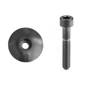 와니파 티 티타늄 헤드셋 스템 탑 캡 1-1/8인치 볼트 M6 x 35mm 블랙