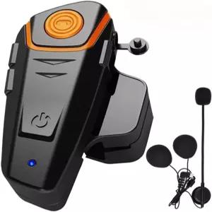 Dgakcvb 오토바이 블루투스 헤드셋 BT-S2 5.0 헬멧 인터콤 스키/ATV/더트 바이크/레이싱/클라이밍을 위한