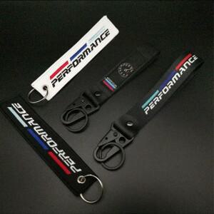 BMW 랜야드 나일론 프린팅 엠블럼 스타일 키체인 키링 (M 퍼포먼스 e90 e60 e46 차량용 액세서리) 패션 선