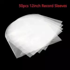 2 인치 레코드 슬리브 비닐 보호기 50pcs LP 봉투 정전기 방지 외부 내부 플라스틱 투명 커버 컨테이너