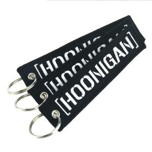 Hoonigan 키 체인 양면 수 놓은 오토바이 남자 친구를위한 도매