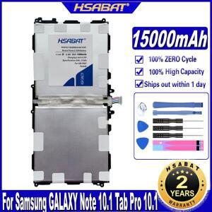 HSABAT 삼성에 적합한 갤럭시 노트 10.1 2014 / SM-P601 P600 T520 T525 P605 P607T 배터리, 15000mAh, T82