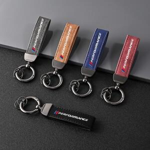 1PC 패션 가죽 메탈 키체인 자동차 스타일링 고급 키링 BMW 퍼포먼스 M 파워 M3 M5 X1 X3 X5 X6 X7 용
