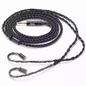 QZXYHYN 16 코어 IEM 케이블 CCA C16 C10 KZ ZST ZS7 AS06 ES4 이어폰용 3.5 플러그 실버 도금 구리 헤드폰