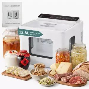 발효 프로 12.8L 스마트 요거트 메이커 기계 및 키트 콤부차 김치 낫토 템페 사워도우 온도 조절기