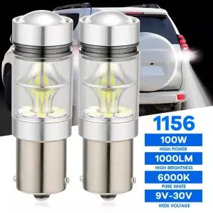 1156 LED 자동차 테일 전구 브레이크 라이트 후진 램프 주간 주행 신호등 자동차 후진등 턴 100W BA15S P21