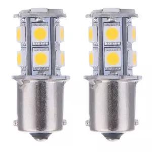 흰색 1156 BA15S P21W R5W R10W 13-SMD RV LED 실내 조명 방향 지시등 전구 1141 12V 24V 안개 표시 등 BA