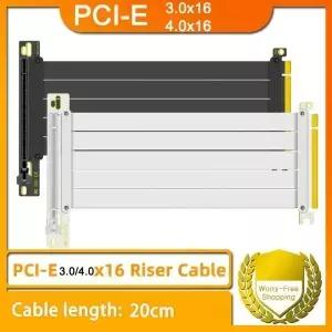 PCIE 40 X6 라이저 케이블 비디오 카드 E 차폐 고속 연장기 PCI Express Gen 4 G 코드