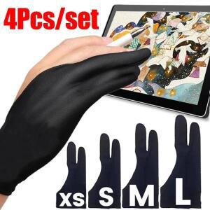 두손가락 아티스트 장갑 그리기 펜 디스플레이 용 손바닥 거부 종이 아트 페인팅 스케치 iPad 연필 그래픽