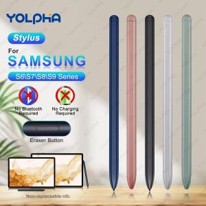 삼성 태블릿 S6 S7 S8 S9 용 마그네틱 스타일러스 갤럭시 지우개 버튼 정밀 쓰기 터치 스크린 펜 블루투스