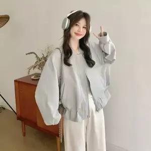 블랙팬서 여사친 봄 캐주얼 슬림핏 반코트 야구점퍼 상의 스트링 OPH1