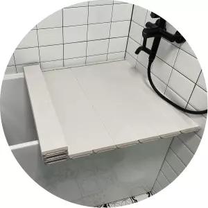 접이식 욕조 커버 방수 휴대폰 태블릿 브래킷 두께 1cm 색상 흰색 사이즈