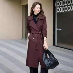 블랙팬서 하프단추 가벼운 여리여리한핏 슬림핏 럭셔리 여성코트 허리 트렌치코트 OPH1