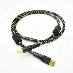 디코더 사운드 카드 DAC 프린터용 HiFi USB 케이블 타입 A에서 B까지 2.0 데이터 라인 오디오 0.3m 1피트