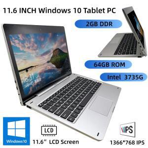 1366x768 IPS 11.6인치 윈도우 10 태블릿(도킹 키보드 포함) 32비트 3735G CPU 2GB+64GB 쿼드 코어 듀얼 카