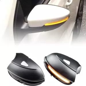 QKLsudua 2pcs 다이내믹 시퀀셜 블링크 폭스바겐 패스샛 CC B7 Beetle Scirocco 제트타 MK6 LED 사이드