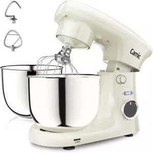 카믹 스탠드 믹서 4.2QT+5.3QT 두 그릇 전기 음식 10가지 속도 디지털 설정 3-IN-1 주방 케이크 쿠키