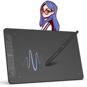 VEIKK 그래픽 태블릿 VK1060Pro 10x6 인치, 8192 레벨 배터리 프리 펜 지원 Android Windows Mac 디지털 드