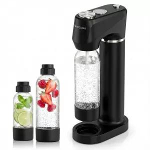 BPA 프리 병 2개가 포함된 가정용 탄산수 소다 메이커 1L 0.5L 셀처 탄산음료 기계 스크류 인 60L CO2