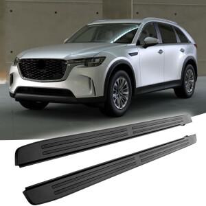 마쓰다 CX-90 KK 2024 2026용 고정식 도어 사이드 스텝 2개 + 러닝 보드 너프 바 페달