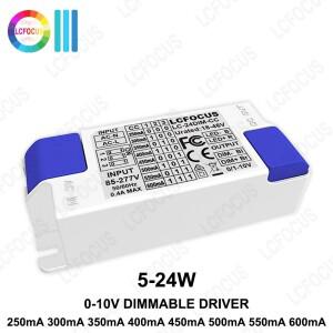 5W 7W 9W 12W 18W 20W 24W 0-10V 디밍 전원 공급 장치 LED 드라이버 18-46V 250mA 300mA 조명 변압기