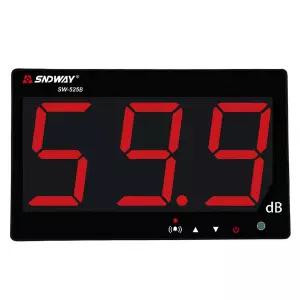 SNDWAY SW525B 3030dB 디지털 음질계 대형 96인치 화면 LCD 디스플레이 소음계 데시벨 벽에 경보 장치 장착