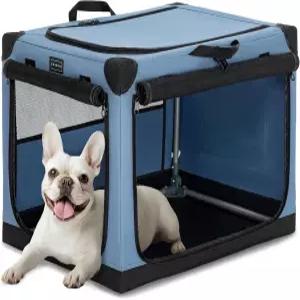 PETSFIT 26인치 부드러운 휴대용 반려견 상자 특허받은 나선형 튼튼한 프레임 작은 위한 접이식 여행용
