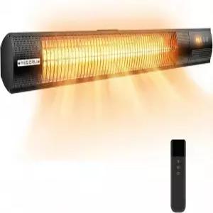 리모컨이 있는 YESERLl 전기 1500w 실외 히터 고속 난방 3개의 POWER LOGIC 설정 벽걸이 탄소 적외선 조용