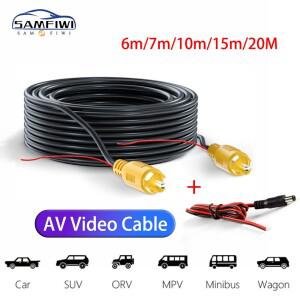 차량 후방 카메라 RCA 케이블 6m 7m 10m 15m 20m 비디오 후진 멀티미디어 모니터 연장 AV 코드 액세서리