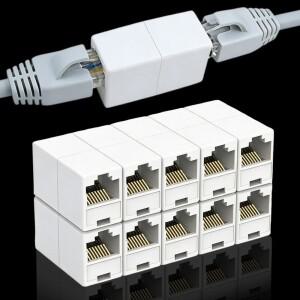 10/20/30Pcs RJ45 커플러 이더넷 케이블 LAN 커넥터 Cat7 Cat6 Cat5e 익스텐더 어댑터 여성용
