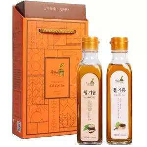 참기름들기름 선물세트 180ml 2병 참기름 들기름선물세트