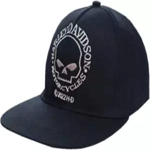 Harley-Davidson 할리데이비슨 Little Boys' Skull 트윌 플랫 Brim 스냅 백 야구 Cap- 블랙 야구모자 49834