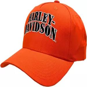 Harley-Davidson 할리데이비슨 남성용 H-D Text 조절형 스냅백 야구모자 캡 오렌지 498338
