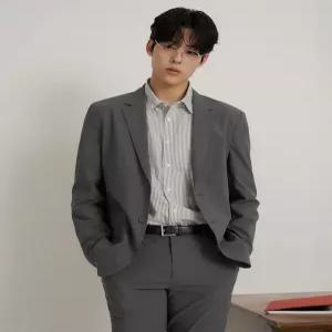 빈폴 멘 시어서커 솔리드 셋업 재킷 그레이 BC6311C533 6136436