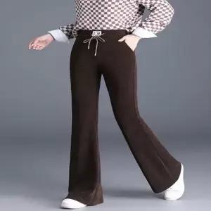 셀럽하우스 라벨 골덴 데일리 부츠컷 밴딩 여자 데일리 팬츠