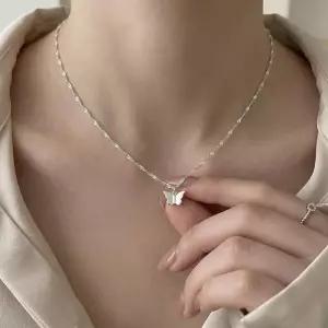 [라일리쥬얼리] Rly 여성 미니멀 나비 펜던트 목걸이 데일리 심플 레