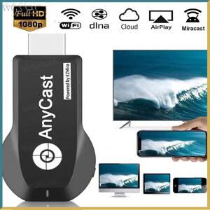 크롬캐스트오디오 AnyCast HD 1080P 무선 와이파이 디스플레이 TV 동글 리시버 HDMI 호환 스틱 M2 플러스 DLNA 미라캐스트용 PC용 에어플레이용