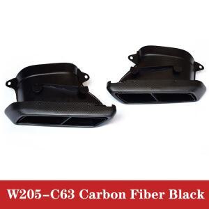 2014-2018 메르세데스-벤츠 C-클래스 W205 배기  C63 블랙 머플러 카본 노즐 팁 테일파이프 포함